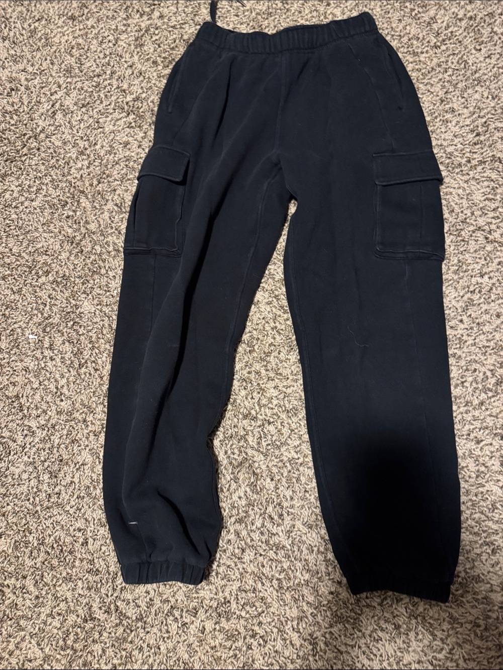 lululemon athletica Black Scuba Mid-Rise Cargo Jogger Pants